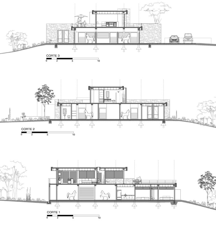哥伦比亚Ecuestre住宅剖面图-哥伦比亚Ecuestre住宅第15张图片