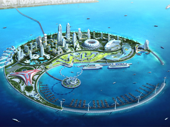 生态浮生岛设计资料下载-南海人工生态岛的改造