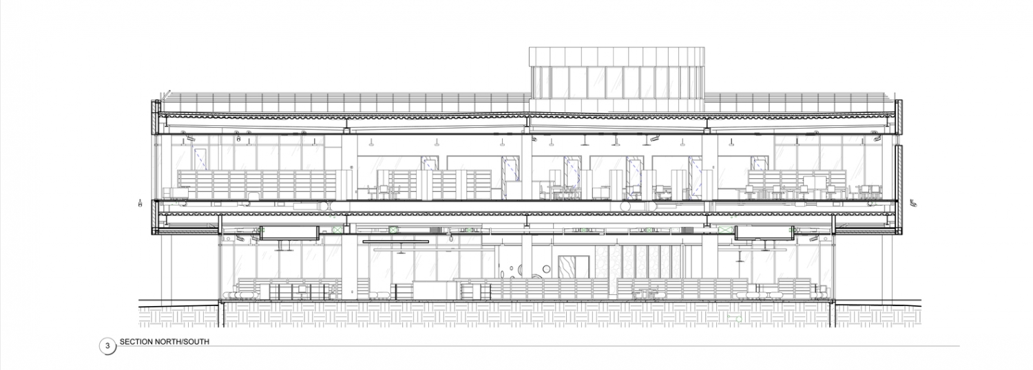 美国锡达拉皮兹市公共图书馆剖面图