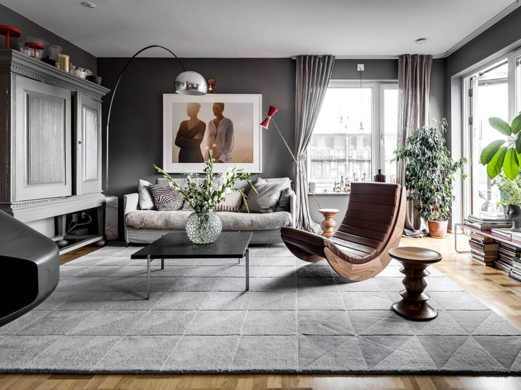 灰色调优雅与精致的住宅