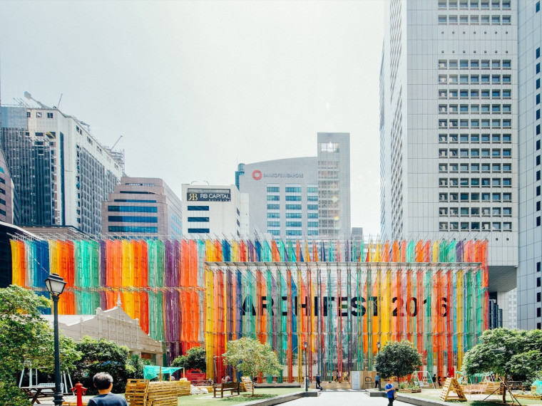 背景墙图片大全图2016资料下载-新加坡2016年建筑节展馆