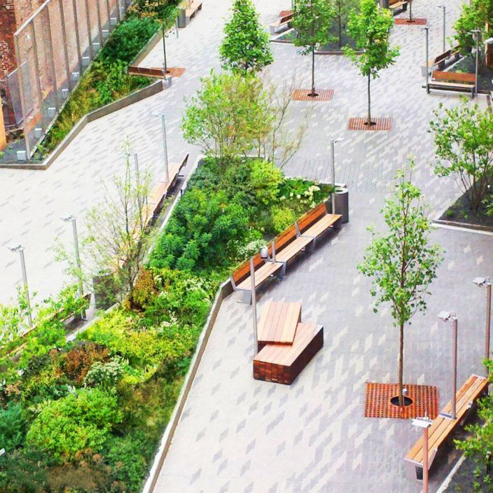 美国比克曼街广场景观