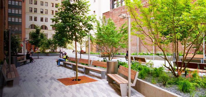 美国比克曼街广场景观