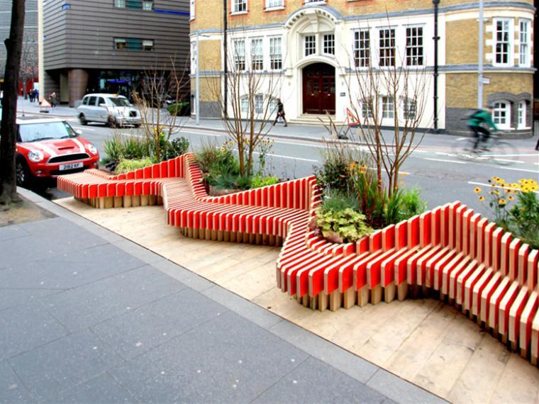 英国伦敦格林威治千年村资料下载-英国伦敦街头公园长椅