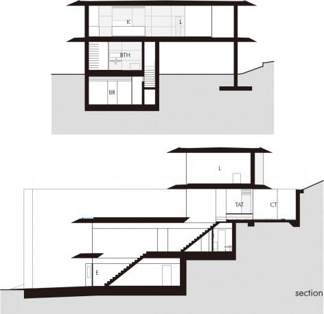 日本山地住宅剖面图-日本山地住宅第12张图片
