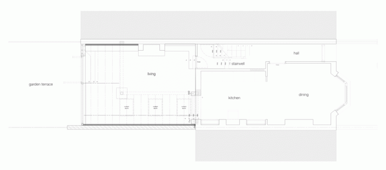 英国蝶状屋顶的住宅扩建平面图-英国蝶状屋顶的住宅扩建第13张图片