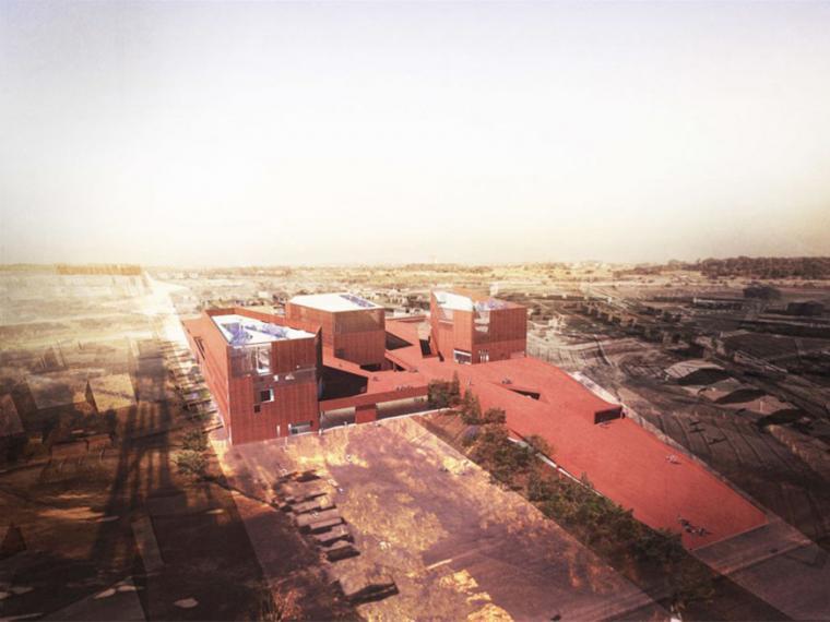 印度红色学生宿舍资料下载-印度Thapar大学扩建