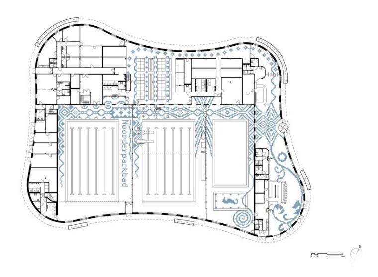 荷兰轻盈飘逸的游泳馆平面图-荷兰轻盈飘逸的游泳馆第9张图片