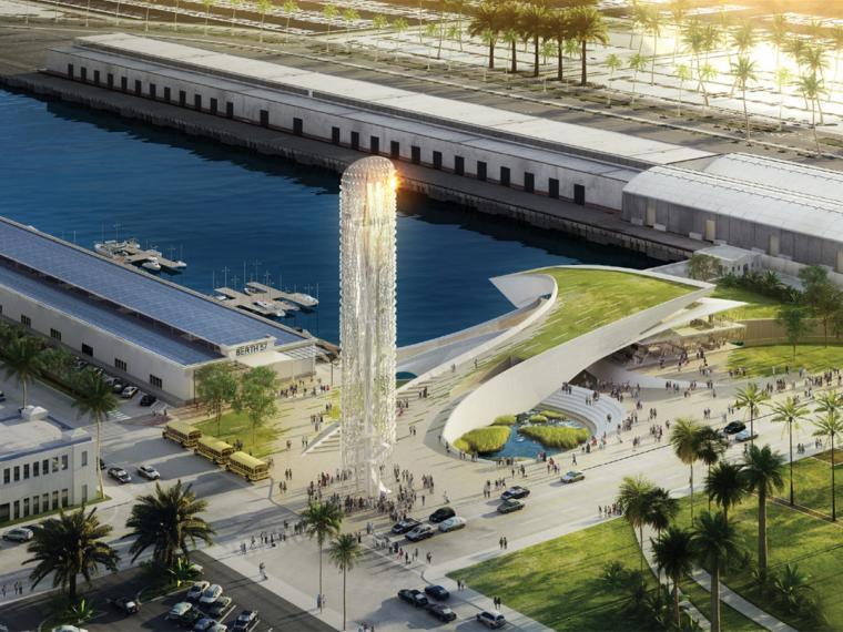 海洋土木工程研究中心资料下载-洛杉矶港口新AltaSea校园总体规划