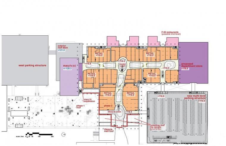 美国德尔阿莫购物中心改造平面图-美国德尔阿莫购物中心改造第11张图片