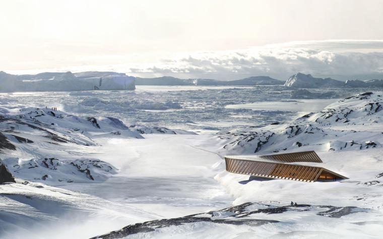 丹麦格陵兰冰峡湾观景台实景图-丹麦格陵兰冰峡湾观景台第4张图片