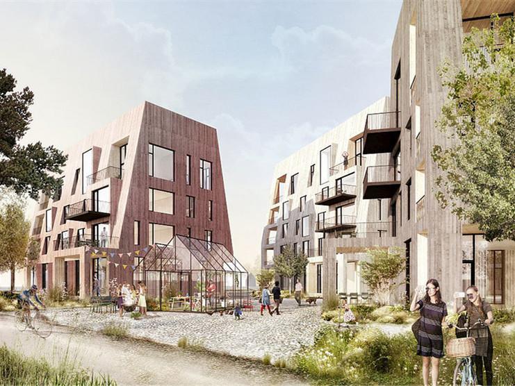 瑞典可持续发展住宅区资料下载-瑞典ornsro木质住宅区