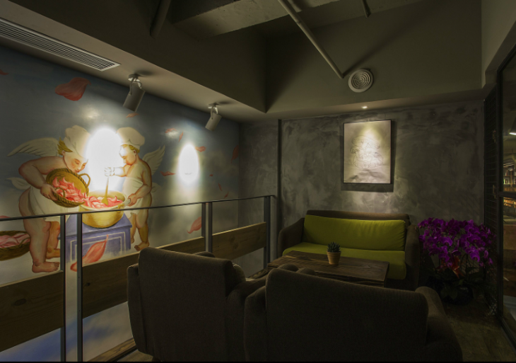 咔法天使咖啡厅室内装修设计效果图方案（32张）-沙发区效果图