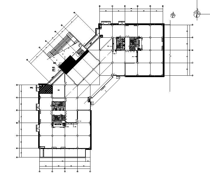 世邦机器科技集团办公空间设计施工图（附效果图）-建筑拆墙平面图