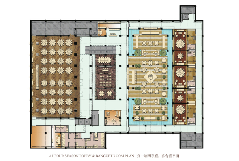 CCD--北京润泽公园会所室内设计概念方案-宴会厅平面图