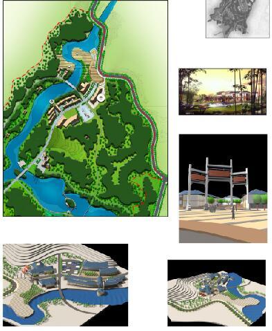 [重庆]重庆市绿阳生态农业观光示范园总体规划（PDF+75页）-模型图