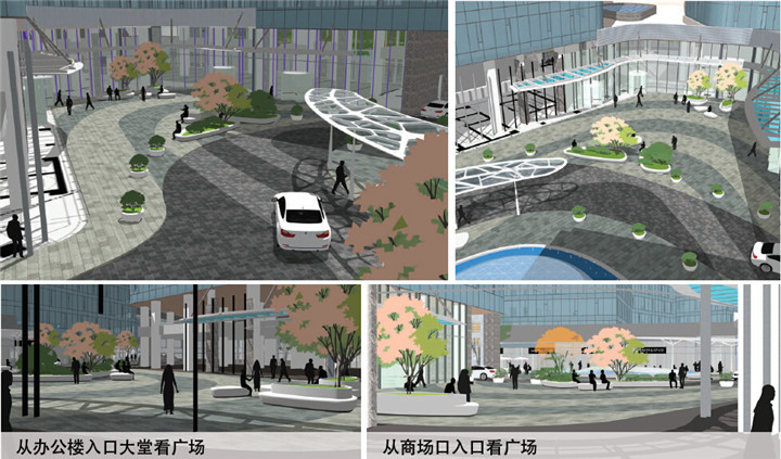 酒店商务区设计资料下载-[上海]多元化商务区景观方案设计