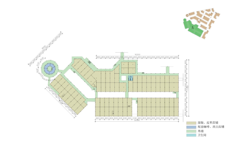 [安徽]阳光半岛奥特莱斯商业街规划及建筑方案设计文本-A区一层平面图