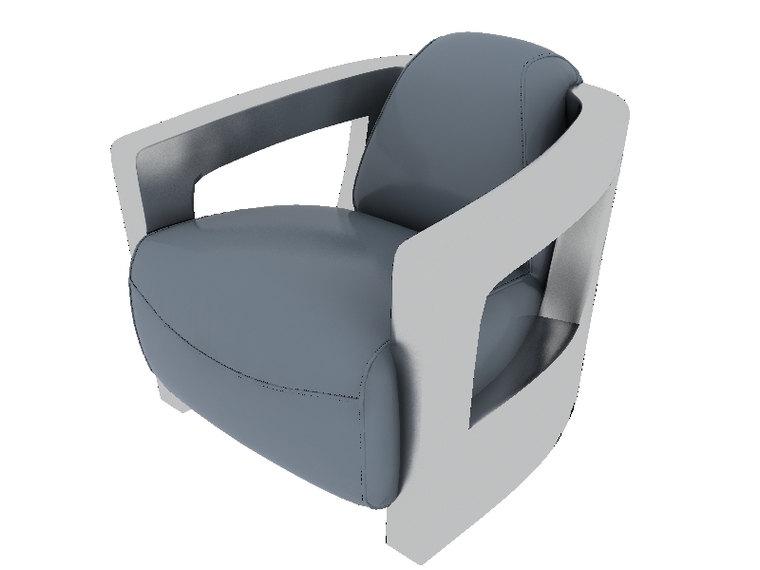 单人沙发椅休闲资料下载-舒服沙发椅3D模型下载