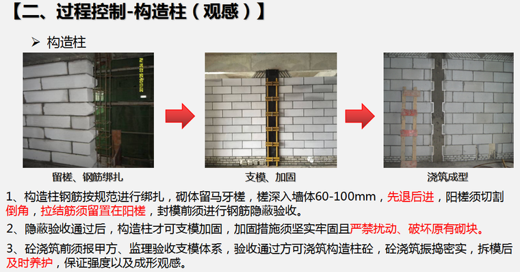 砌体施工技术交底-构造柱（观感）