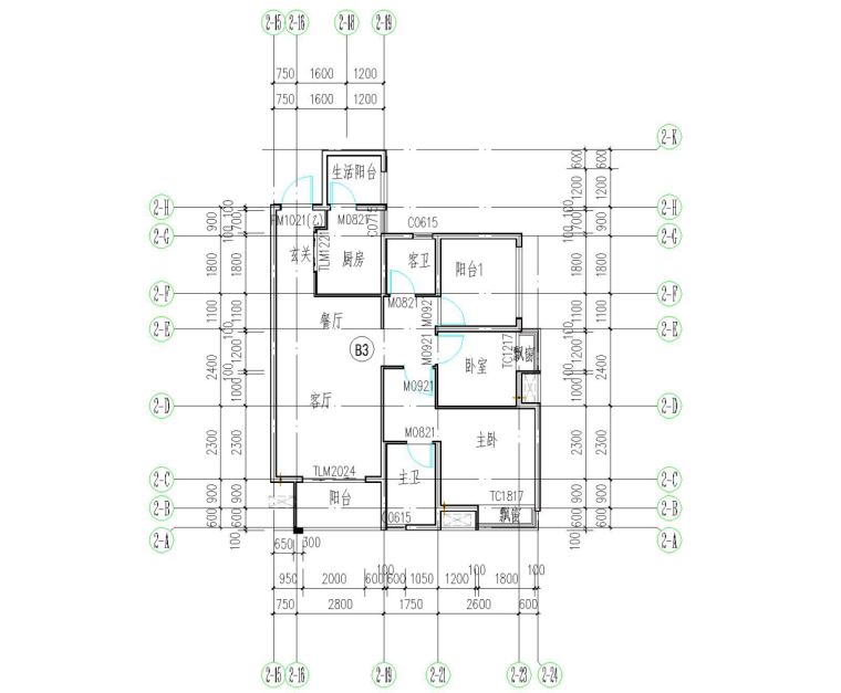 珺玺小区工程单位工程质量逐套验收实施方案-套型设计图4