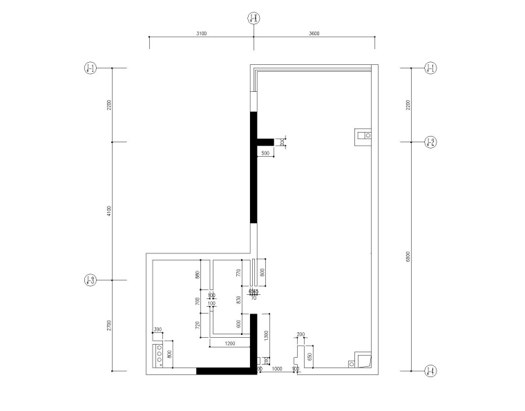 [广东]梁志天-广州雅居乐科学城公寓2号户型一居室样板房全套施工图+效果图+物料-6墙身开线图_看图王