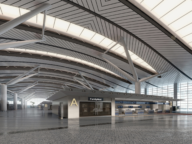 公司大厅接待3D模型下载资料下载-机场大厅3D模型下载