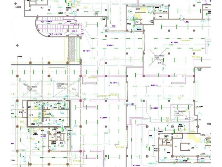 [广东]某大型商业建筑电气施工图-地下三层人防分区示意图.jpg