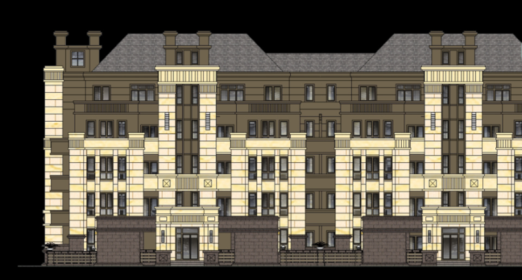 马德里洋房3d模型资料下载-岛屿墅风格住宅建筑设计SU模型