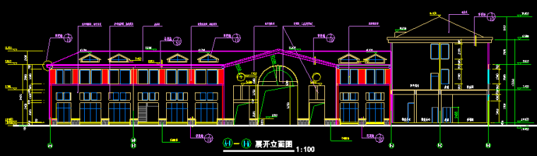 两层武汉长江边豪华会所设计建筑施工图