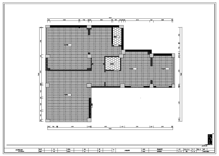 餐厅室内装修设计施工图及效果图-二层地材图