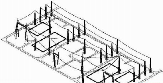 三维数字化设计技术在换流站直流场设计中的应用-直流场避雷线布置