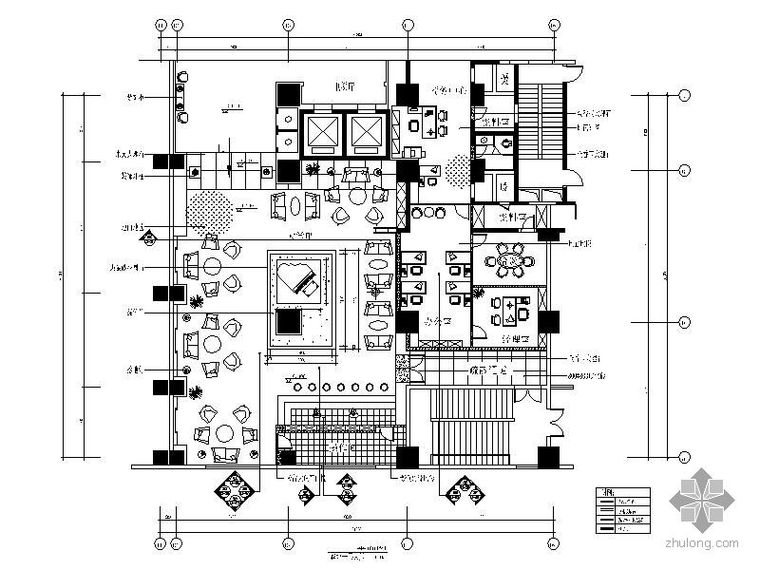 宾馆建筑全套施工图设计资料下载-某宾馆大堂设计施工图
