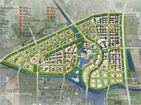 手绘城市规划设计资料下载-[北京]现代生态自然文化城市规划设计方案