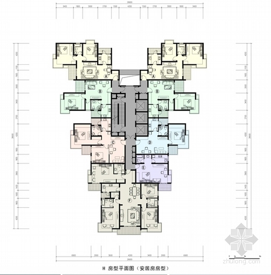 [辽宁]三面环水地块城市综合体设计方案文本-三面环水地块城市综合体户型图