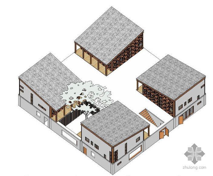 中式院墅的设计分析资料下载-四方院设计分析(展板形式)