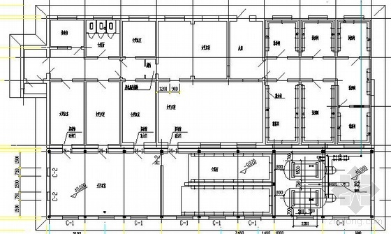 室内建筑施工图纸资料下载-某浴室室内给排水图纸施工图