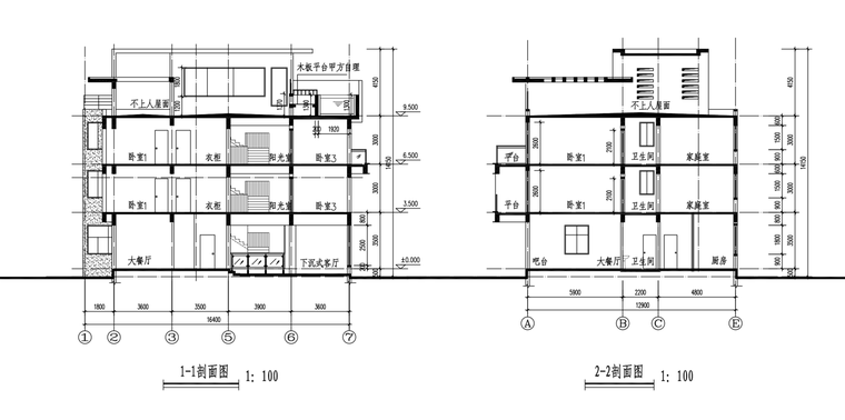 新农村中式三层独栋别墅建筑设计施工图-屏幕快照 2019-01-23 上午10.53.51