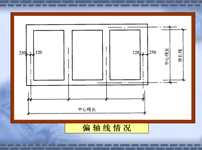 砌筑工程概预算讲解-偏 轴 线 情 况