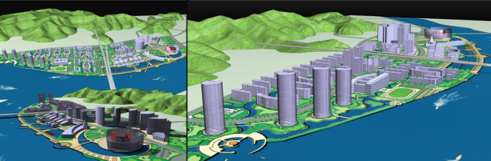 [广东]滨水生态城市景观设计方案（赠市政说明+总体规划文件）-景观效果图