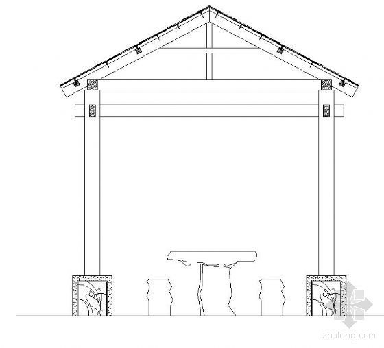 四角亭子建筑施工图资料下载-四角现代休闲亭完整施工图