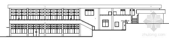 两层学生食堂建筑资料下载-某中学二层学生食堂建筑方案图