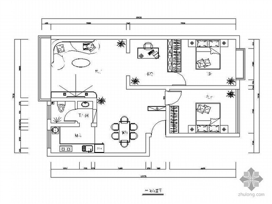 三室两厅室内软装设计方案资料下载-[株洲]三室两厅设计方案