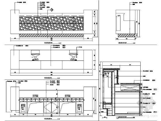 花墙施工公寓大堂装修资料下载-公寓门厅接待台详图