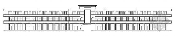 临街三层自建住宅建筑图资料下载-某三层临街底商办公楼建筑方案图