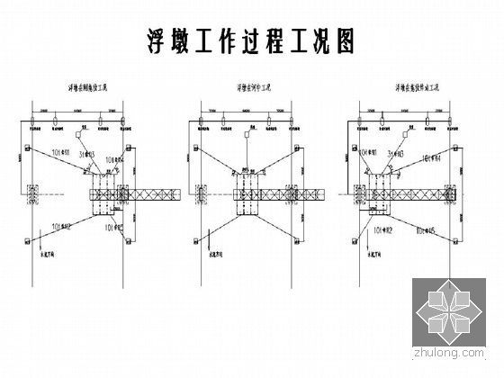 [PPT]如何编制桥梁施工专项方案（118页）-浮墩工作过程工况图