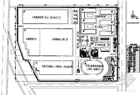 工业区规划CAD资料下载-杭州某绿色工业区规划设计图