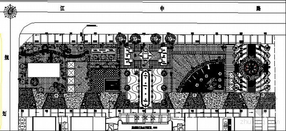 圆形建筑总平面资料下载-某景观给排水总平面图