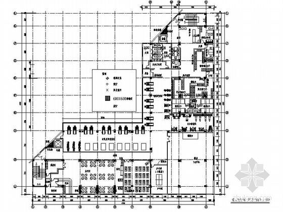60平住宅cad图资料下载-[北京]1300平健身俱乐部装修CAD施工图