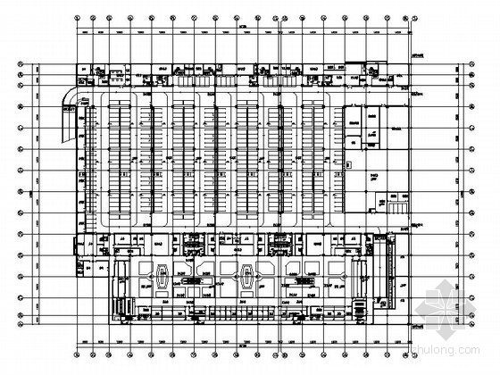 [重庆]现代风格高层国际会展中心设计施工图-现代风格高层国际会展中心首层平面图 